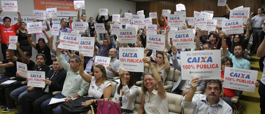 ato em defesa da caixa